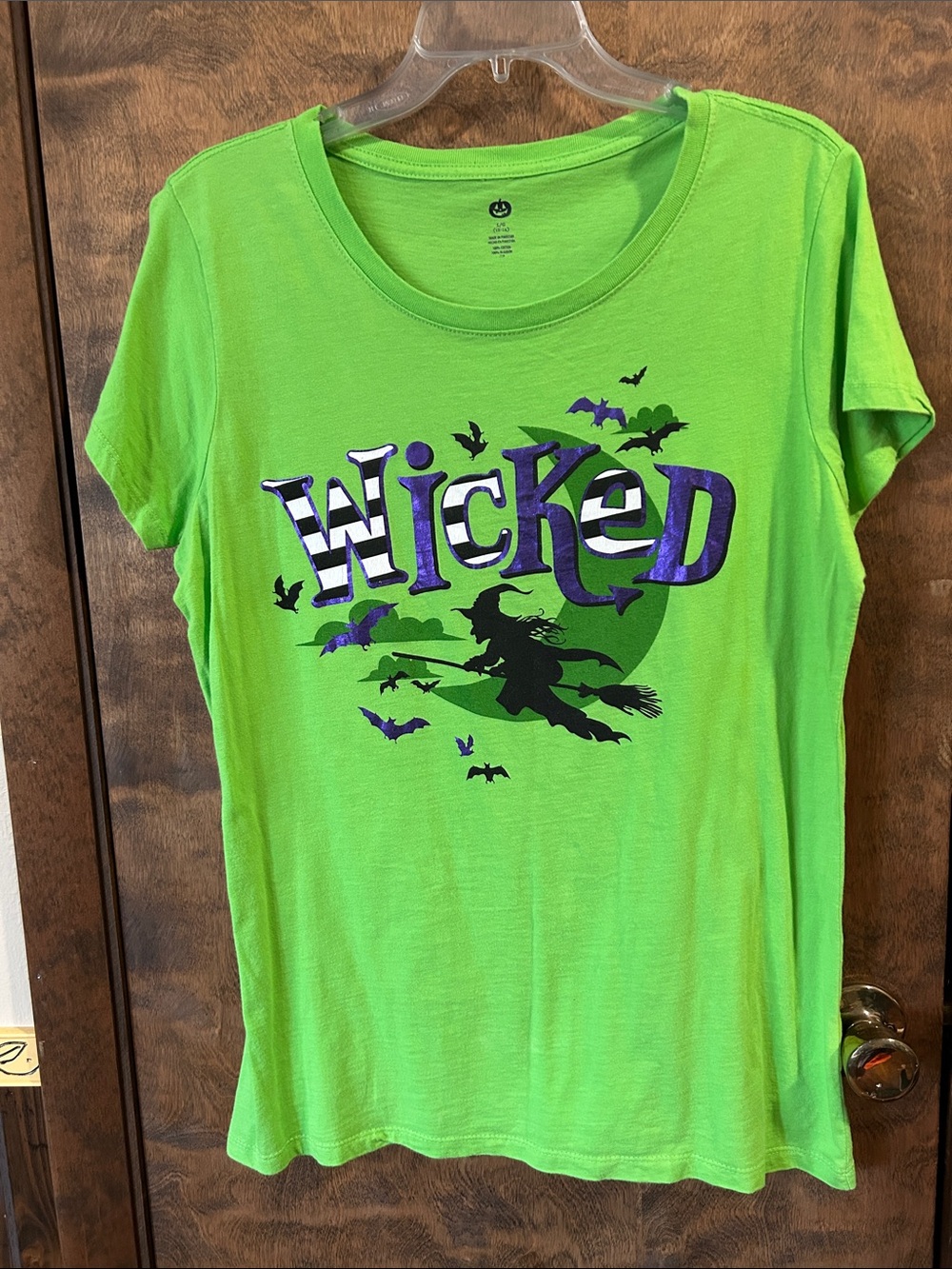 Wicked Graphic Tee - Bright Green Women's Top L